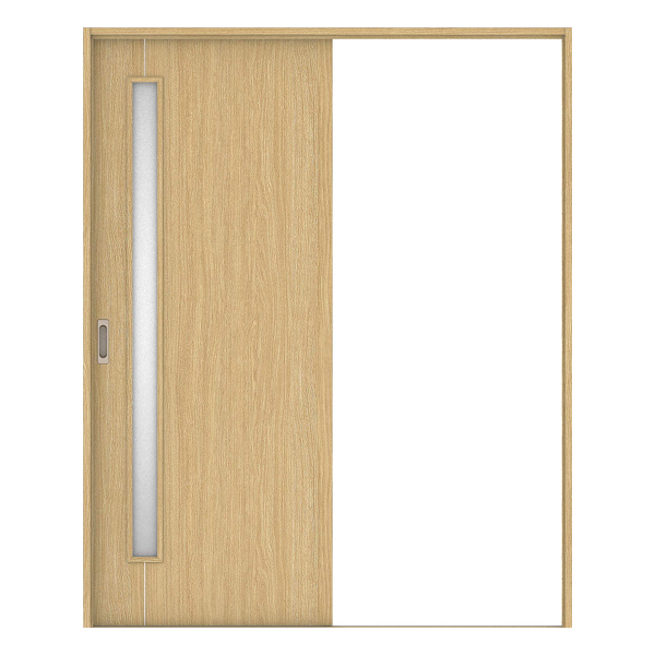 DAIKEN （大建工業） フラッシュドア　内装ドア　hapia basis（ハピアベイシス）　D4デザイン　引戸・片引セット　固定枠見込み154mm　1450幅　ミルベージュ