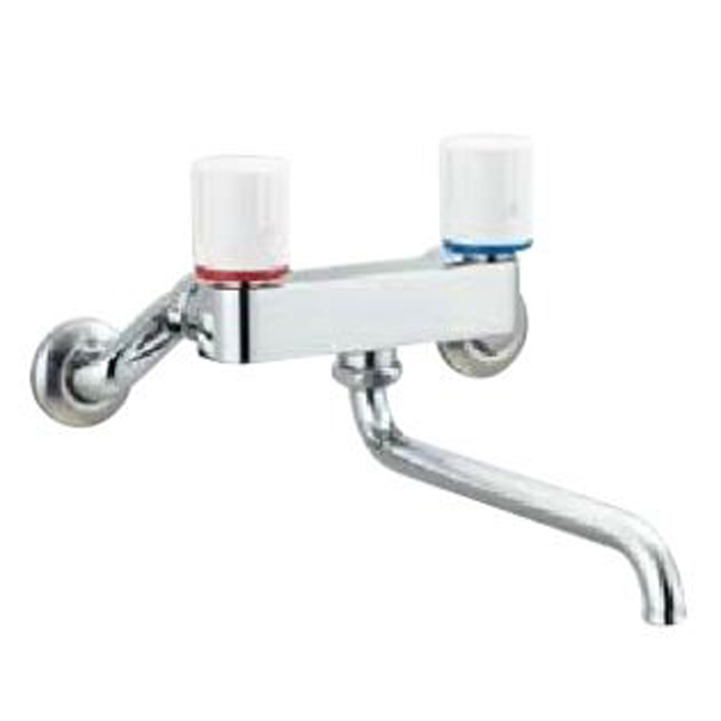 LIXIL （リクシル） 水栓金具　キッチン水栓金具　壁付タイプ　キッチンシャワー　2ハンドル　ノルマーレS　BF-WL405（220）