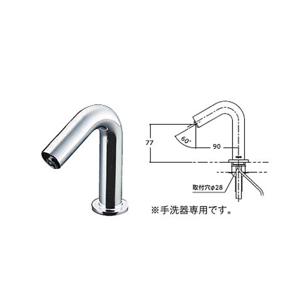 TOTO 洗面所用水栓金具 単水栓 手洗器用アクアオート（自動水栓） TENA12B 壁給水用