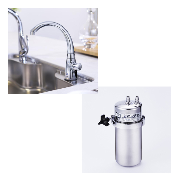 シーガルフォー（SEAGULL® Ⅵ） キッチン水栓 浄水器付き独立水栓 アンダーシンクタイプ MA02シリーズ X1-MA02-FPb