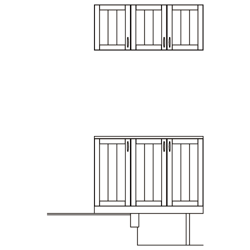 LOHAS material （ロハスマテリアル） オリジナル無垢建具 玄関収納セットプラン Plan-1 SG07-P1