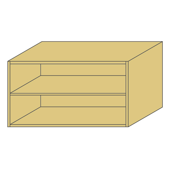 LOHAS material （ロハスマテリアル） 無垢造作家具 アッパーキャビネット パイン 無塗装 ZU-PMN-N001 W800×H500×D400mm