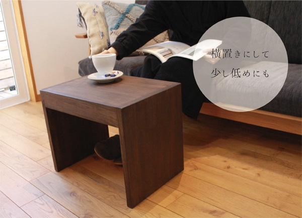 OK-DEPOT furniture 無垢サイドテーブル Cract コの字型  3デザイン・54色のカラーバリエーション