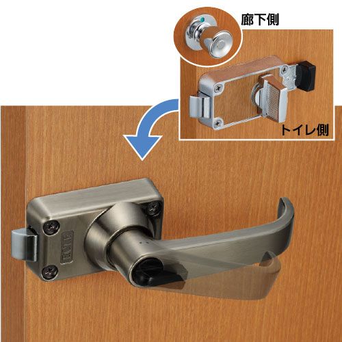 マツ六 Ecle バリアフリーレバーハンドル錠 トイレ用 Mbl Wc53 U