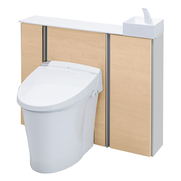 LIXIL（リクシル） キャビネット付きトイレ リフォレ I型 ワイド間口タイプ（手洗い付き） 床排水 H1グレード