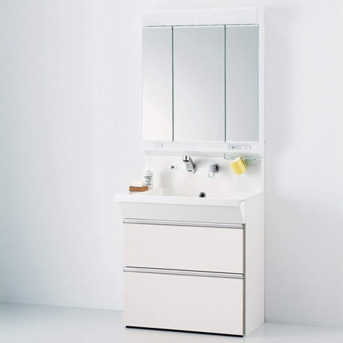 EIDAI （永大産業） 洗面化粧台　TireIII（ティレIII）　W750mm　オールスライドタイプセット　扉：ハーモニックホワイト